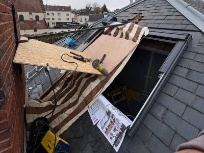 Installation d'une verrière Velux à Chambourcy (préparation-2)